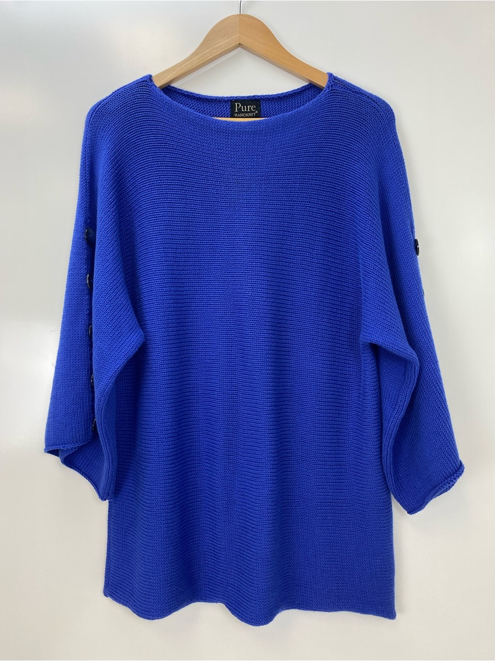 Pure Collection Royal Blue HandKnit Sweater